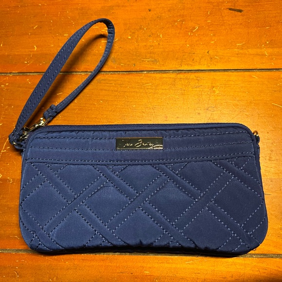 Vera Bradley Handbags - Vera Bradley Royal Blue Quilted Wristlet/Mini Purse